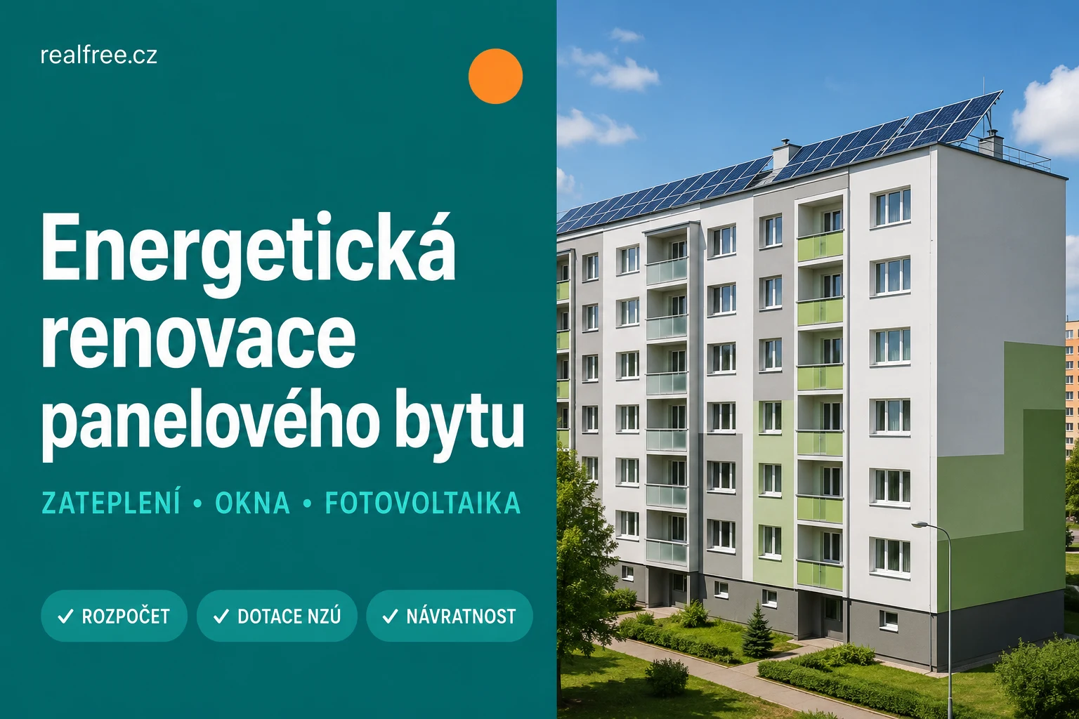 Energetická renovace panelového bytu 2026 — zateplení, okna a fotovoltaika