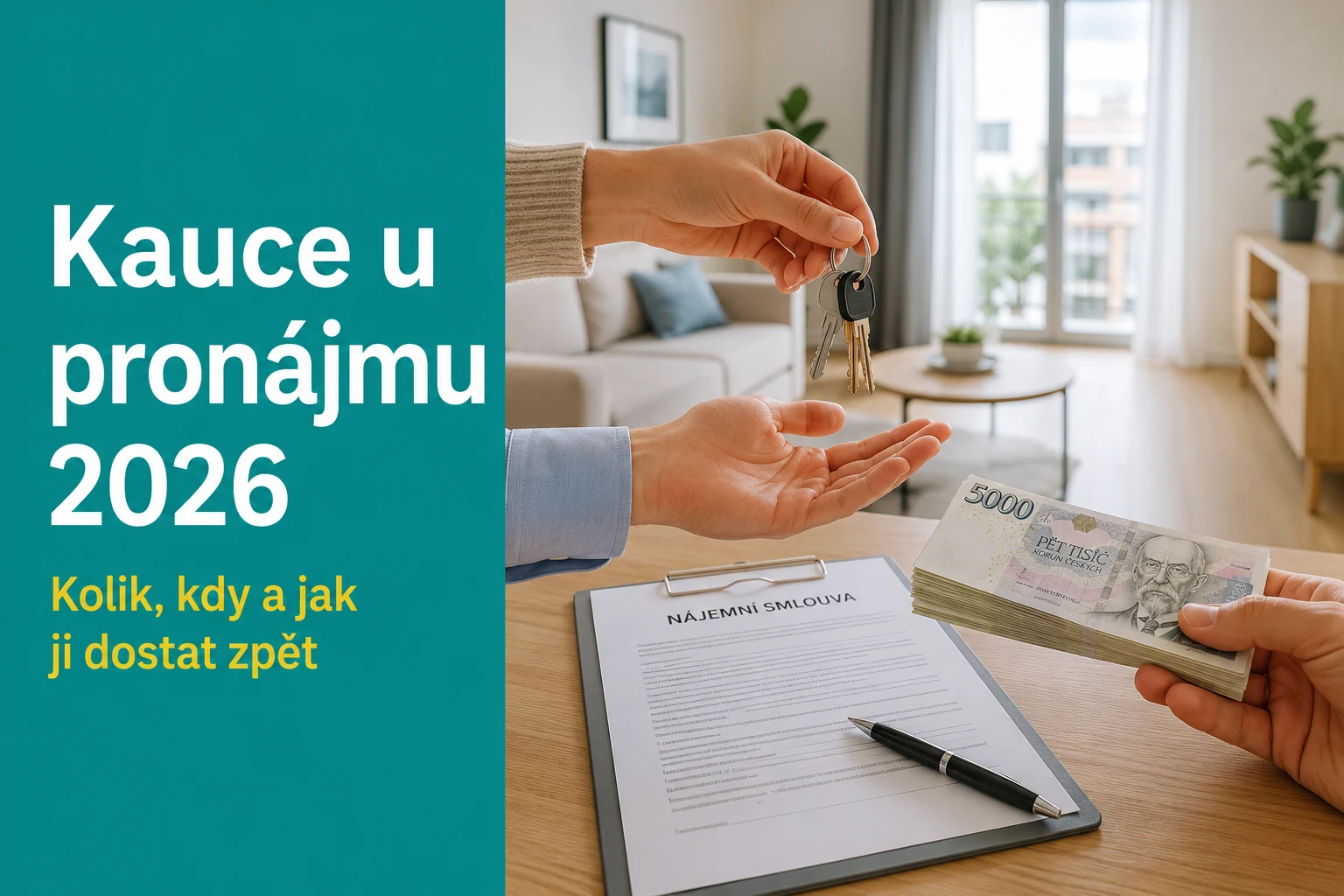 Kaucia pri prenájme 2026: výška, vrátenie a úročenie