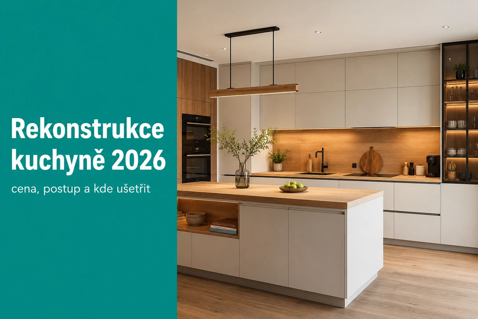 Rekonstrukce kuchyně 2026 — cena, postup a na míru vs sestava