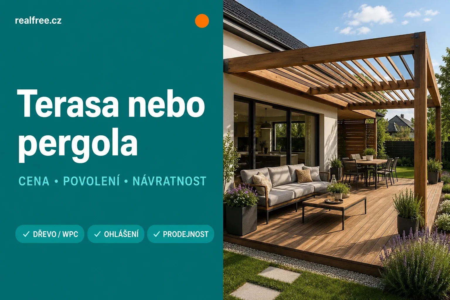 Terasa nebo pergola 2026 — cena, návratnost a povolení