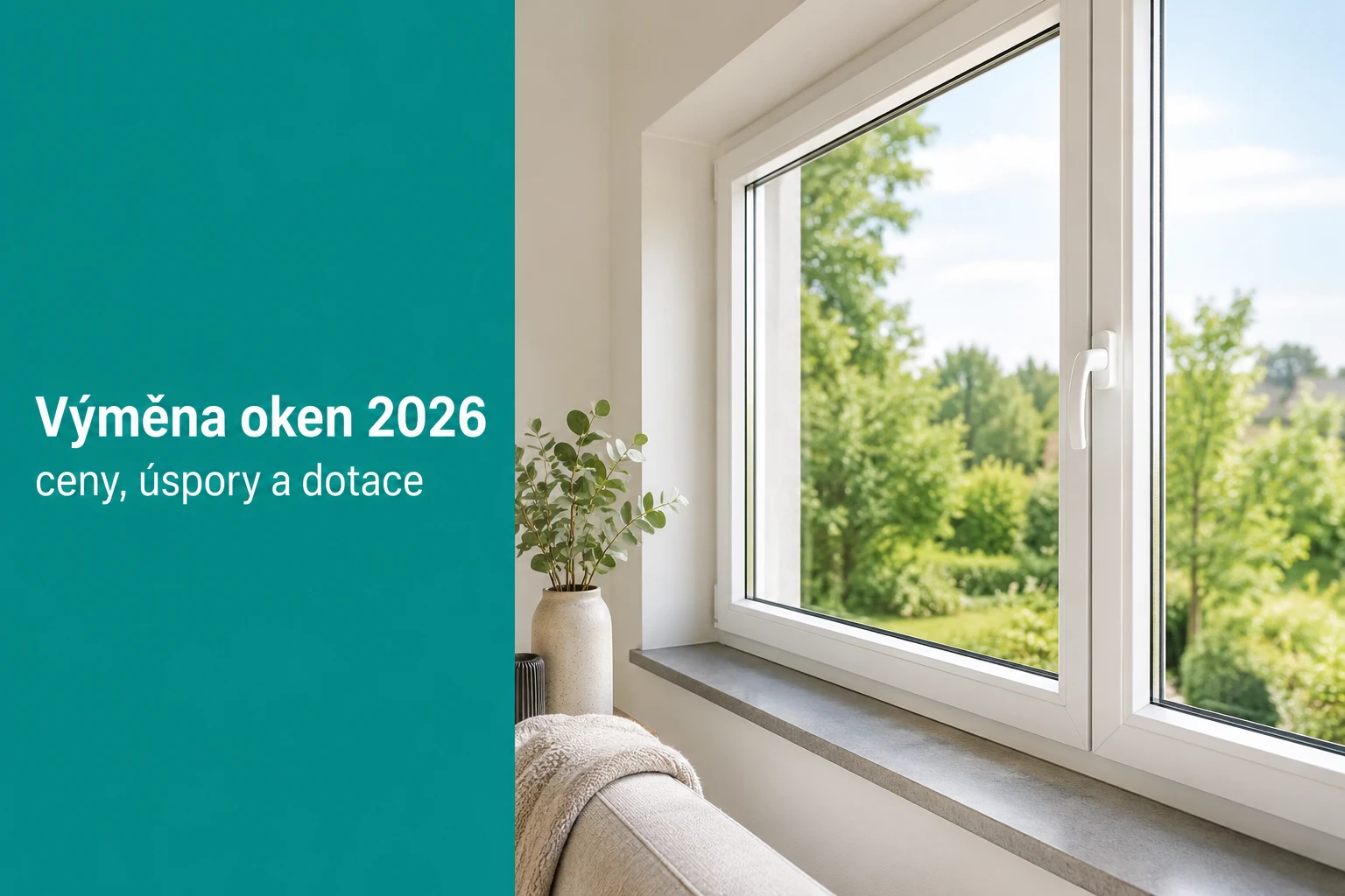 Výměna oken 2026 — ceny, úspora na vytápění a dotace