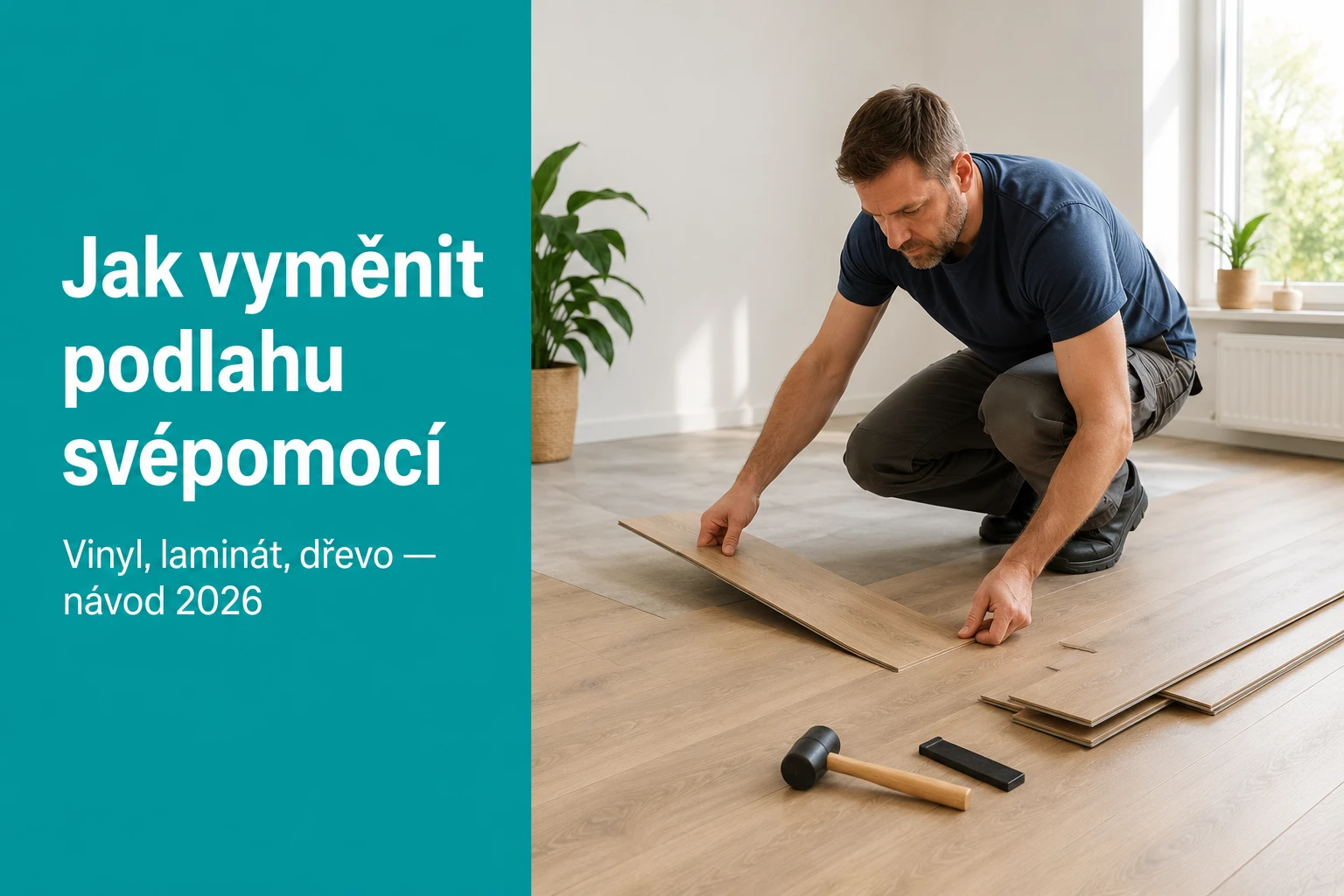 Jak vyměnit podlahu v bytě svépomocí 2026 — vinyl, laminát, dřevo