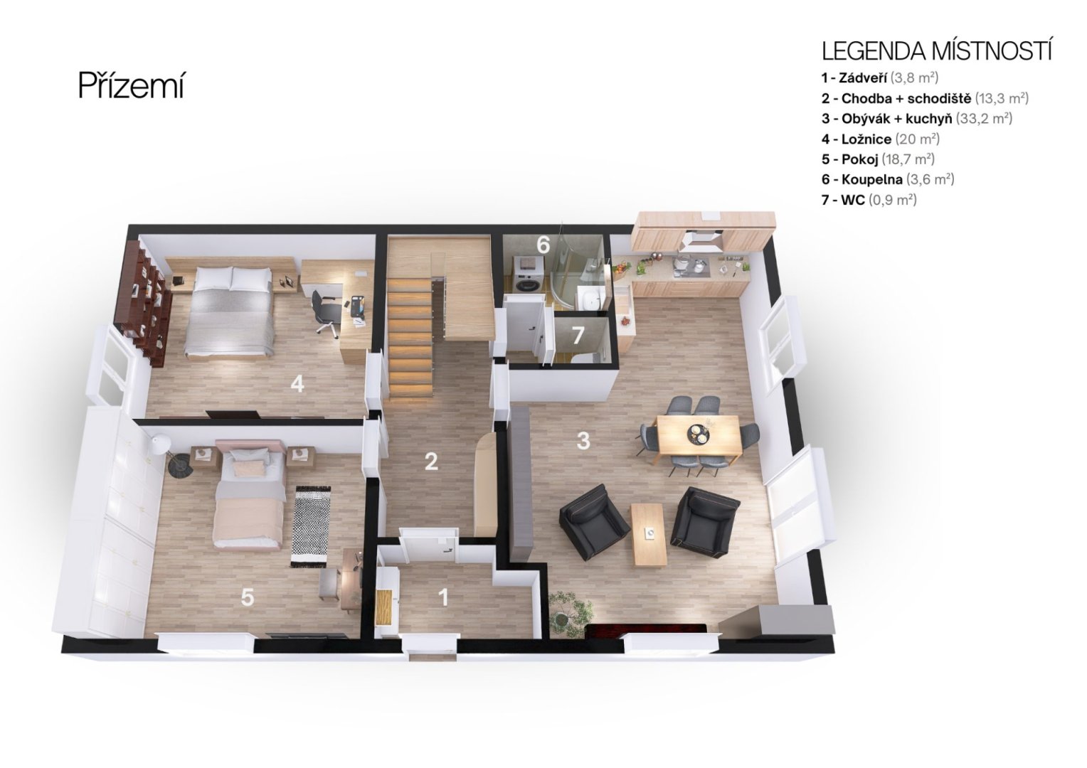 Prostorný rodinný dům (184 m²) se zahradou a garáží v obci Býšť — foto 4