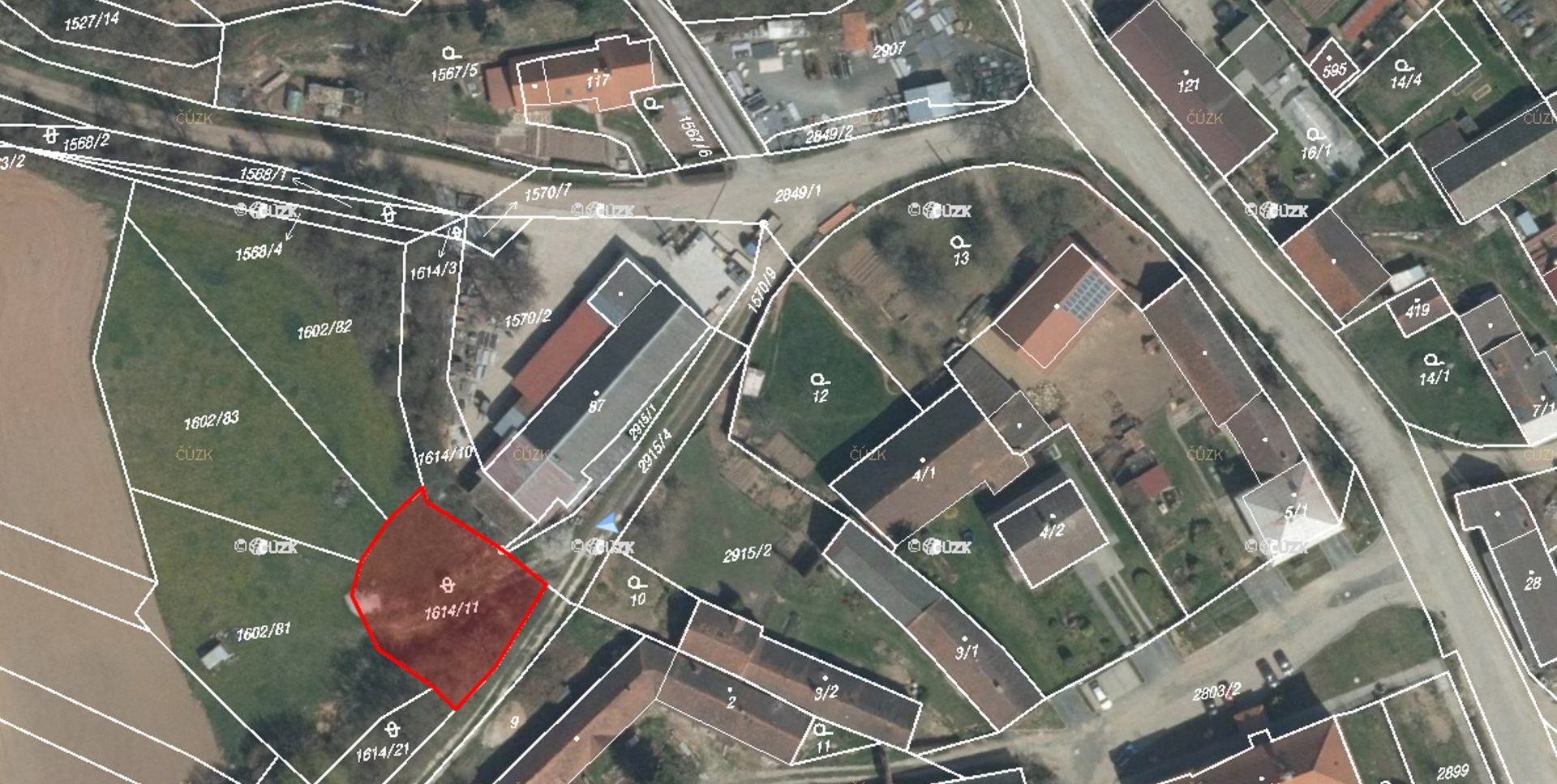 Prodej stavebního pozemku 1164 m² Ledce u Plzně — foto 2