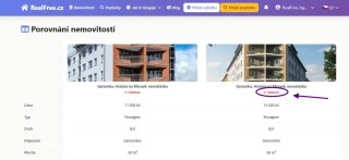 Nová funkcia: Porovnanie nehnuteľností vedľa seba