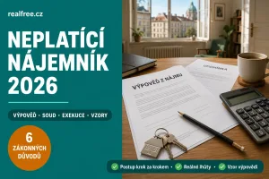Neplatiaci nájomca 2026: postup výpoveď → súd → exekúcia + ako sa chrániť